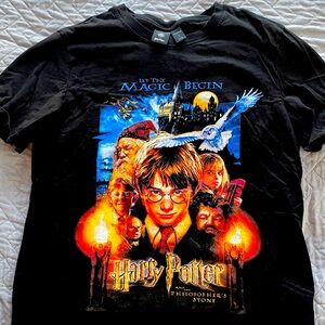 Harry Potter Black Graphic T-Shirt- Size L but fits like Men’s M